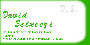 david selmeczi business card